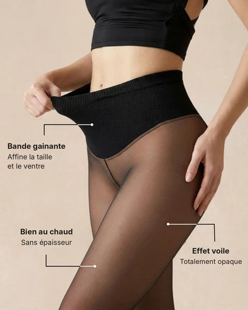 Vastevia - Collant Polaire Gainant Effet Voile